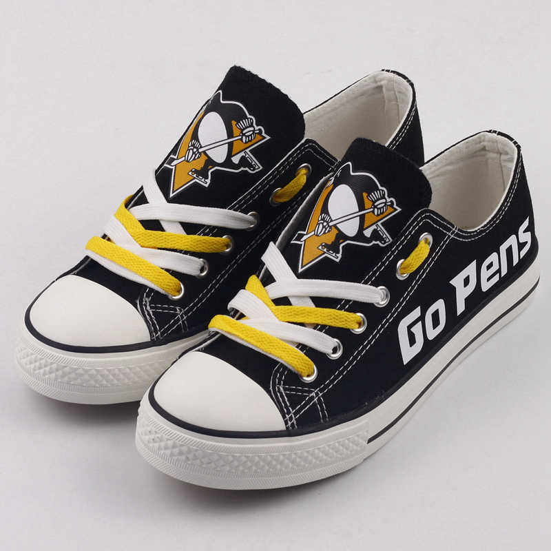 Women's Pittsburgh Penguins Repeat Print Low Top Sneakers 002